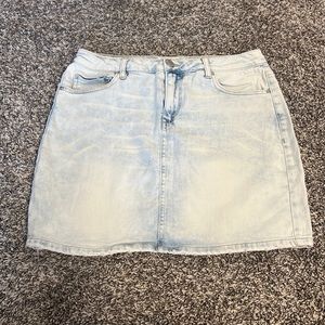 Vintage Wash Jean Mini Skirt